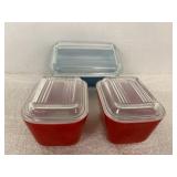 Pyrex lidded loaf pan & storage containers