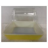 Pyrex casserole dish with lid 8"W x 7"D