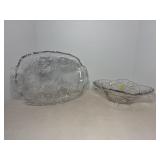 Cambridge caprice 12" footed bowl & misc