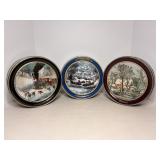 Currier & Ives tins 10"