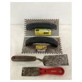 Notched Trowels & misc