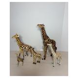 Various plastic molded Giraffes