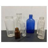 Vtg Captial Milk Bottle & Blue milk of Magnesia ..