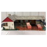 Vintage Tin Doll House 33"x16"