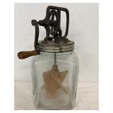 Wooden paddle butter churn 4 qt