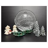 Department 56 Christmas trees & misc