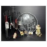 Vtg Avon ornament & misc