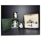 Dept 56 snow babies, St Nicholas square tray