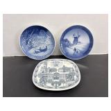 Vtg Royak Copenhagen plates 7" dia, Rorlfrand...