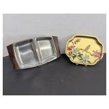 Vtg Stainless steel tray 10" W, Elite tray 7.5"W