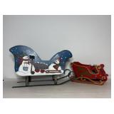 Decorative pained Christmas sleigh...