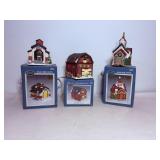 Dickens Collectibles, church, barn, & covered ...