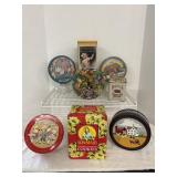 Assorted tins