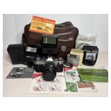 Canon AE1 camera with flash