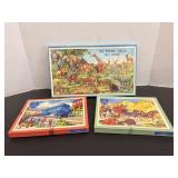 Vtg "Victory" jungle 3-D tray  puzzle & Plywood...