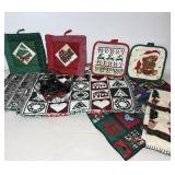 Christmas place mats (6) & misc