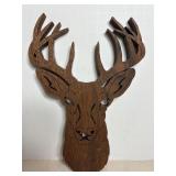 Hand made Deer wood plaque 6"W x 9"H