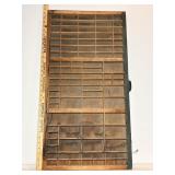 Vtg Wooden printers drawer 32"W x 16.5"D x 1.5"H