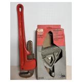 Pipe Wrench 14" & conuit bender