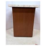 Vtg Side table with mosaic tile top 18.5"x 18.5"..