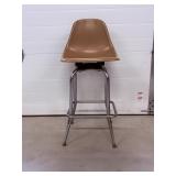 Vtg Fiberglass swivel stool / chair (seat  24"H)