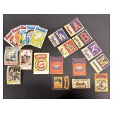 Vtg Baseball cloth stickers & misc stickers