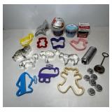 Misc cookie cutters & baking items
