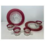 Vtg Kings Crown Ruby flashed snack..