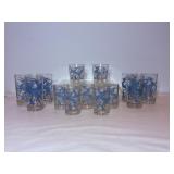 Vtg Federal glass blue jumping antelope..