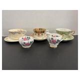 Vtg Queen Anne sugar & creamer & colclough..