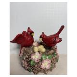 Cardinal music box (has chips) 7"W x 6"H