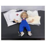 Vtg Schildkrot doll & misc doll clothes