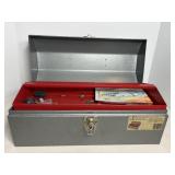 Vtg True Value tool box with contents