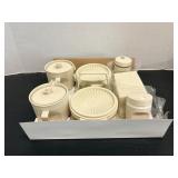 Vtg Tupperware servalier almond color ...