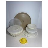 Vtg Tupperware molds & relish tray