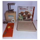 Kitchen Aid food grinder & misc