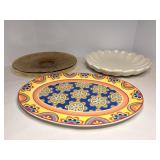 Vtg Tiara Low stand in sandwich platter12.5"..