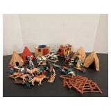 Vtg Sears stage coach attack - Timpo wild west...