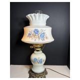 Vtg Hurricane lamp 20"W x 10"H