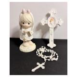 Precious Moments figurine  & misc