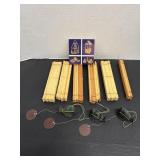 Mini metal bird wind chimes & wood construction...