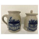 Salmon Falls Stoneware Pitcher & 4" Crock