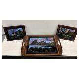 Decorative Rio de Janeiro serving tray 20" x 13"..