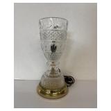Cut Crystal Table Lamp with Brass Base