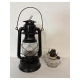 Vintage Lantern & Oil Lamp