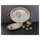 Silver Plated Serving Trays & Misc