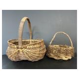 Split Willow Buttock Basket 15"x12" & Basket