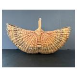 Vintage Hand Woven Gathering Basket 20"x12"