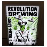 Revolution Brewing Anti Hero IPA Sign 16"x22"