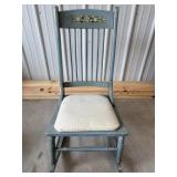Vintage Blue Rocking Chair